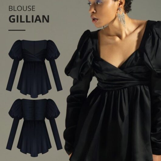 Vikisews Paper Sewing Pattern Gillian Blouse