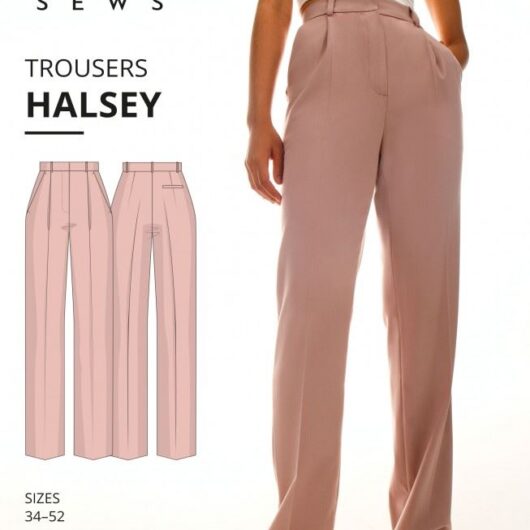 Vikisews Paper Sewing Pattern Halsey Trousers