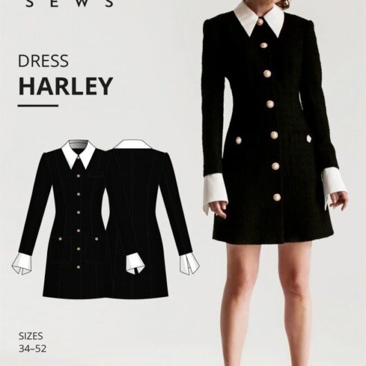 Vikisews Paper Sewing Pattern Harley Dress