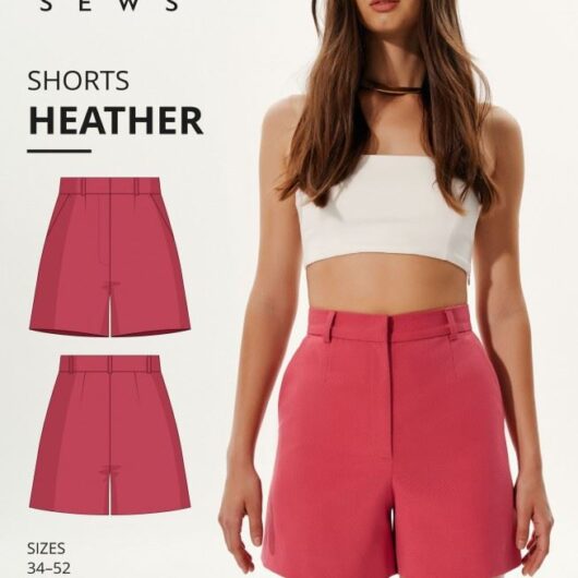 Vikisews Paper Sewing Pattern Heather Shorts