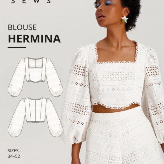 Vikisews Paper Sewing Pattern Hermina Blouse