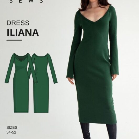 Vikisews Paper Sewing Pattern Iliana Dress