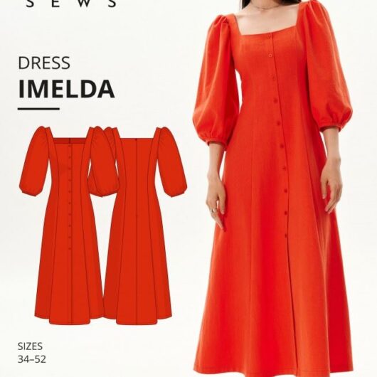 Vikisews Paper Sewing Pattern Imelda Dress