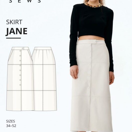 Vikisews Paper Sewing Pattern Jane Skirt