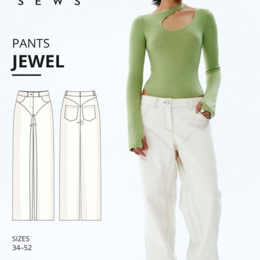Vikisews Paper Sewing Pattern Jewel Pants