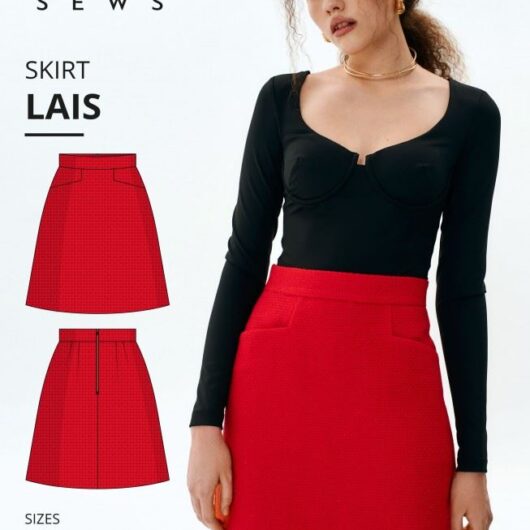 Vikisews Paper Sewing Pattern Lais Skirt