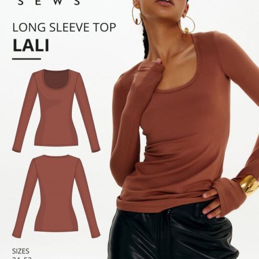 Vikisews Paper Sewing Pattern Lali Long Sleeve Top