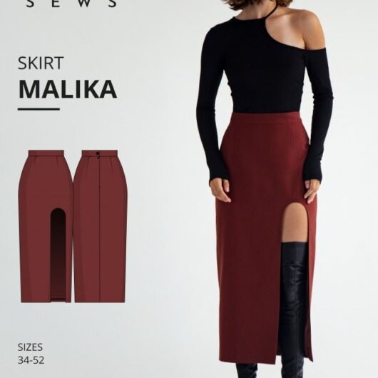 Vikisews Paper Sewing Pattern Malika Skirt