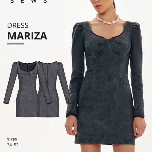 Vikisews Paper Sewing Pattern Mariza Dress