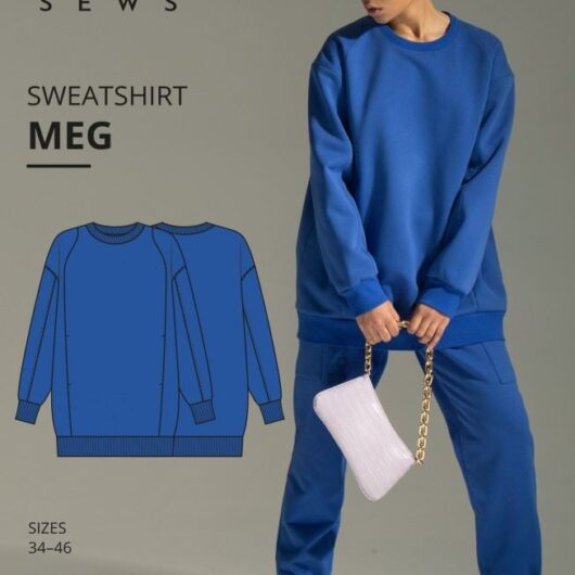 Vikisews Paper Sewing Pattern Meg Sweatshirt
