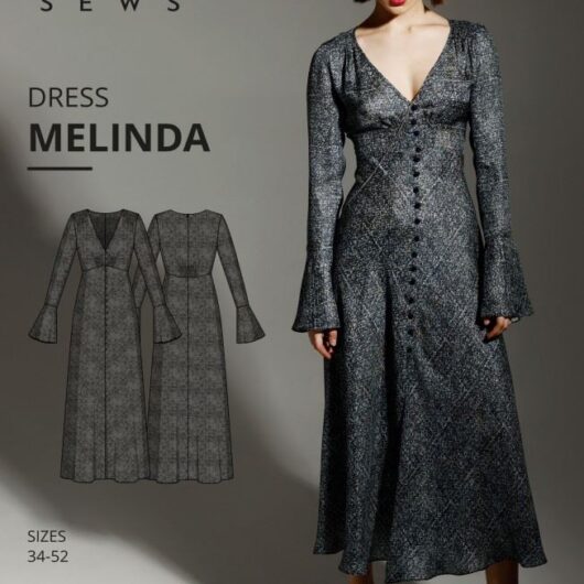 Vikisews Paper Sewing Pattern Melinda Dress