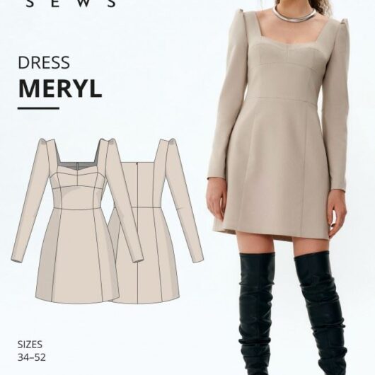 Vikisews Paper Sewing Pattern Meryl Dress