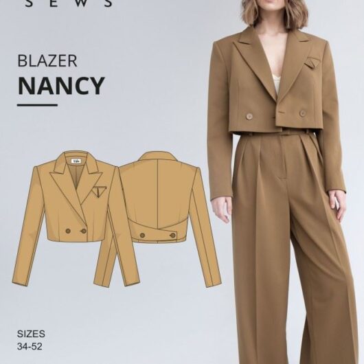 Vikisews Paper Sewing Pattern Nancy Blazer