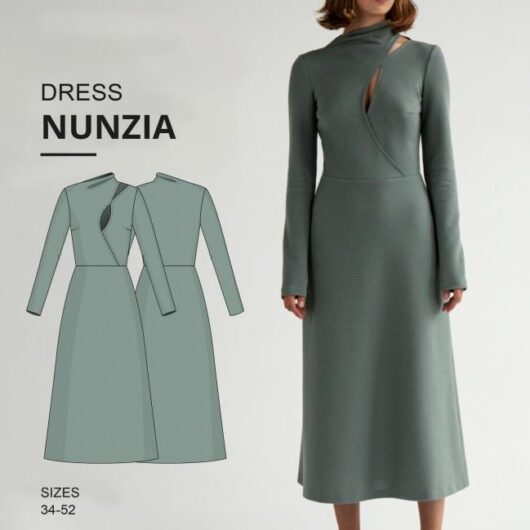 Vikisews Paper Sewing Pattern Nunzia Dress