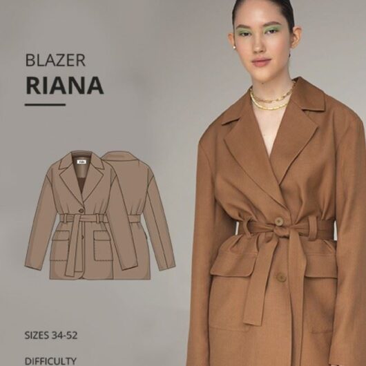 Vikisews Paper Sewing Pattern Riana Blazer