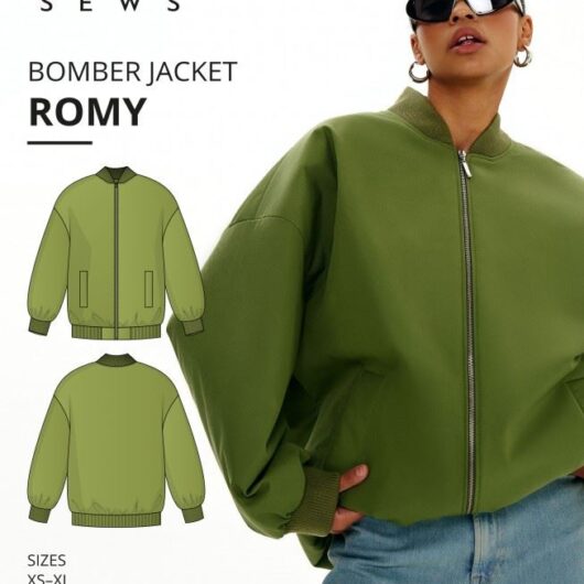 Vikisews Paper Sewing Pattern Romy Bomber Jacket