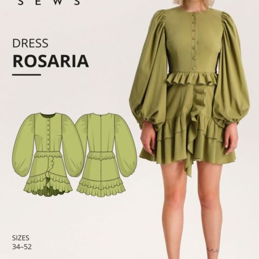 Vikisews Paper Sewing Pattern Rosaria Dress