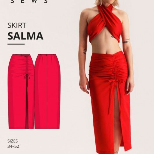 Vikisews Paper Sewing Pattern Salma Skirt