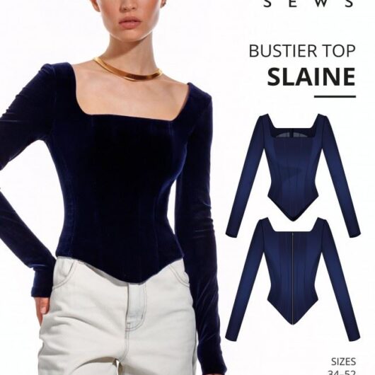 Vikisews Paper Sewing Pattern Slaine Bustier Top