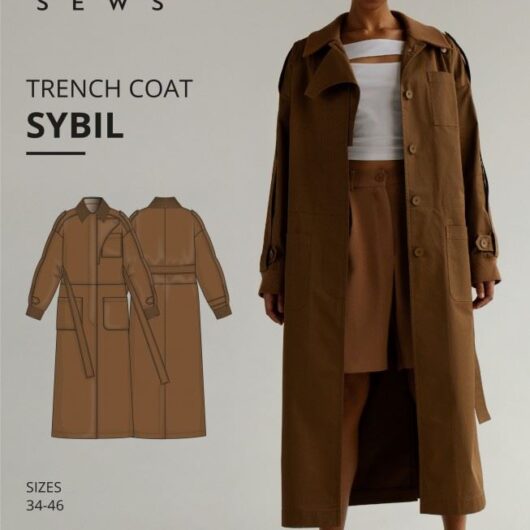 Vikisews Paper Sewing Pattern Sybil Trench Coat