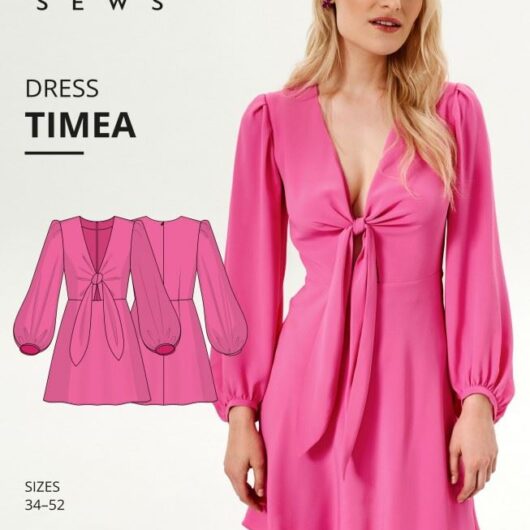 Vikisews Paper Sewing Pattern Timeya Dress
