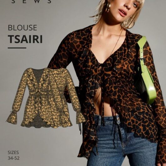 Vikisews Paper Sewing Pattern Tsairi Blouse
