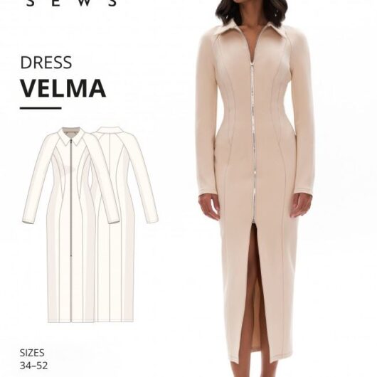 Vikisews Paper Sewing Pattern Velma Dress