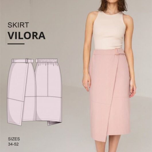 Vikisews Paper Sewing Pattern Vilora Skirt