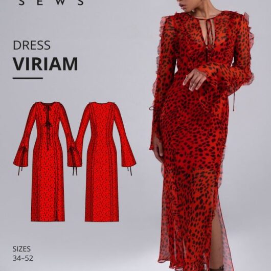 Vikisews Paper Sewing Pattern Viriam Dress