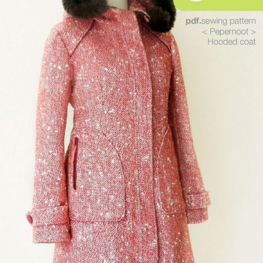 Waffle Patterns Paper Sewing Pattern Pepernoot Hooded Coat