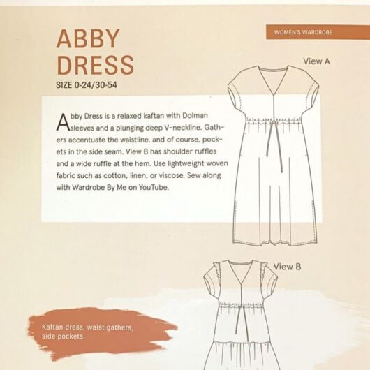 Wardrobe By Me Paper Sewing Pattern Abby Dress