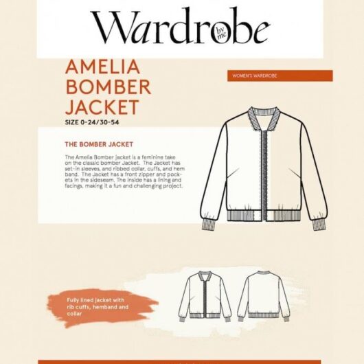 Wardrobe By Me Paper Sewing Pattern Amelia Bomber Jacket