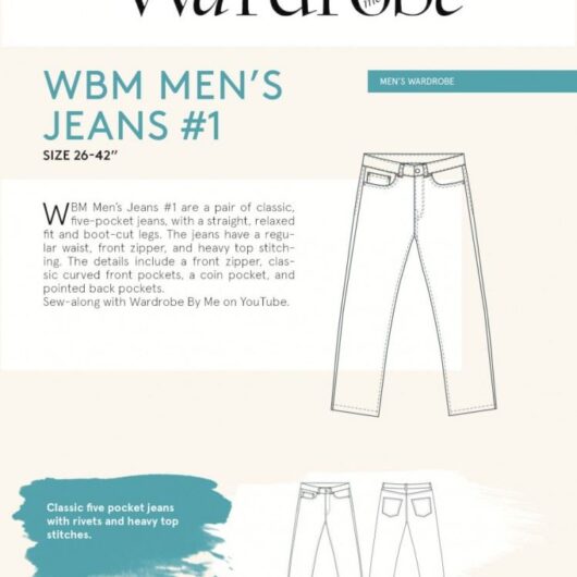 Wardrobe By Me Paper Sewing Pattern Mens Five Pocket Jeans