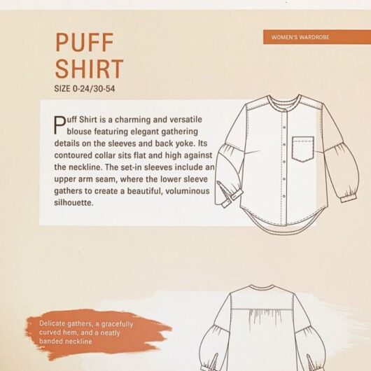 Wardrobe By Me Paper Sewing Pattern Puff Shirt
