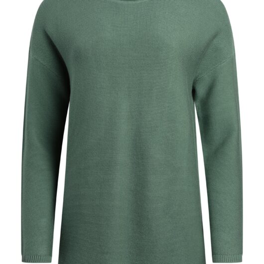 Weird Fish Dalla Knitted Crew Neck Jumper Dark Jade Size 8