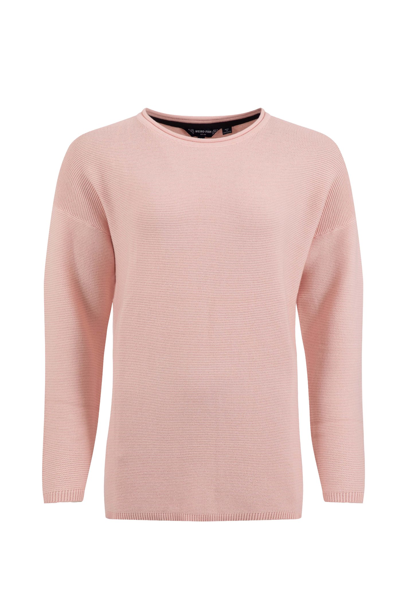Weird Fish Dalla Knitted Crew Neck Jumper Pink Size 8