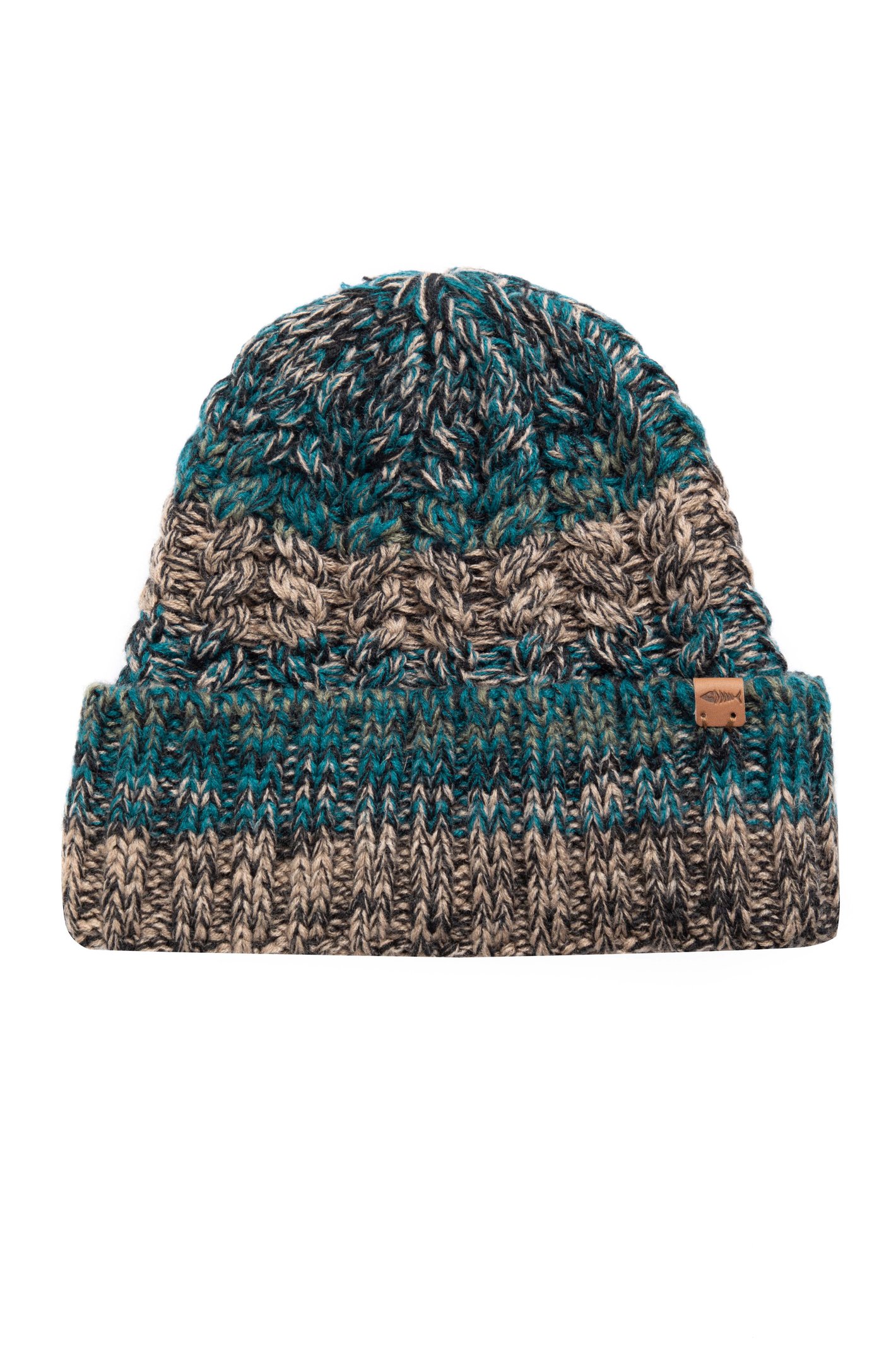 Weird Fish Exmouth Twisted Beanie Hat Winter Green Size ONE
