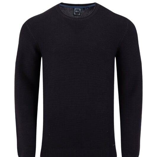 Weird Fish Rhett Crew Neck Knitted Jumper Dark Navy Size XL