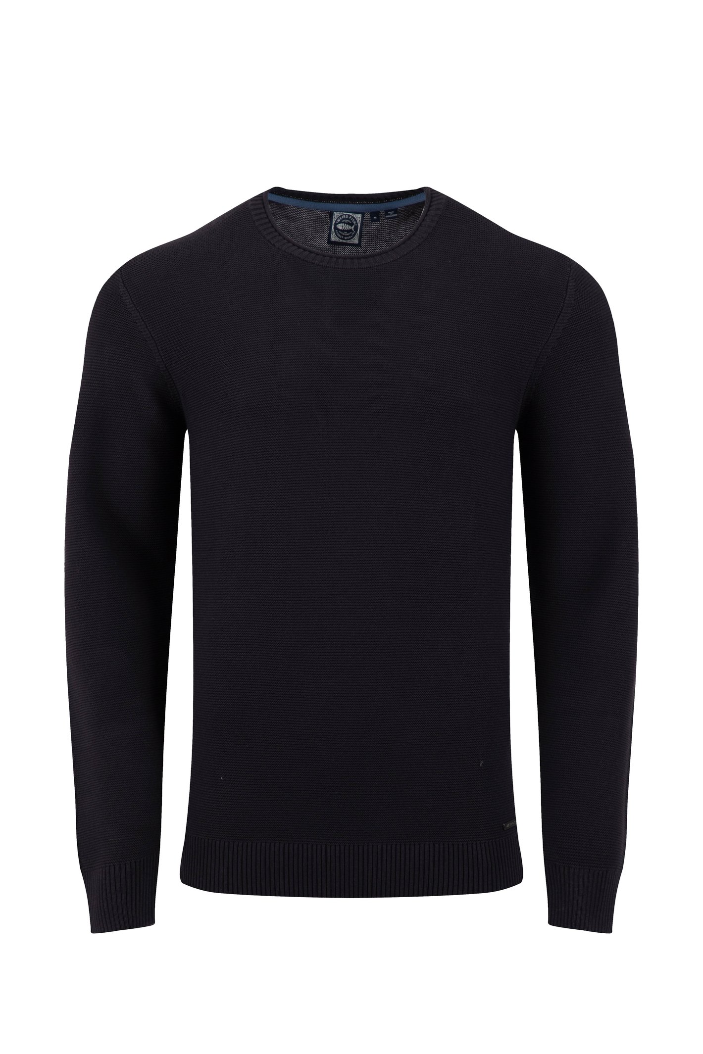 Weird Fish Rhett Crew Neck Knitted Jumper Dark Navy Size XL