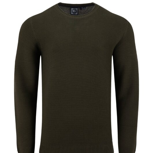 Weird Fish Rhett Crew Neck Knitted Jumper Fir Green Size S