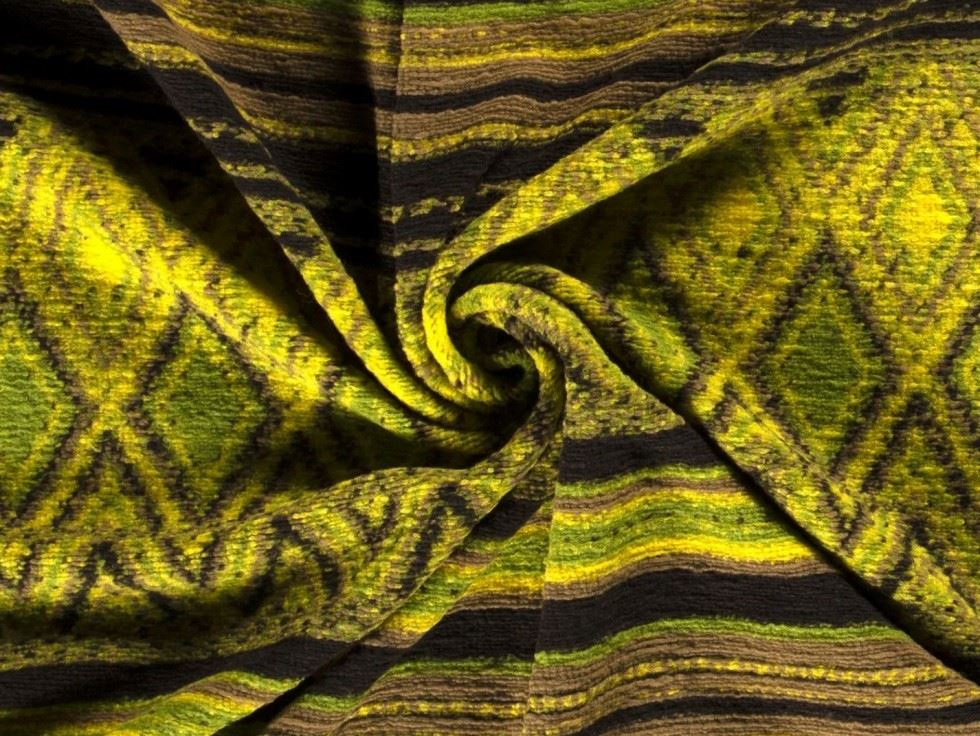 Wool Blend Knit Coating Fabric Olive Multi
