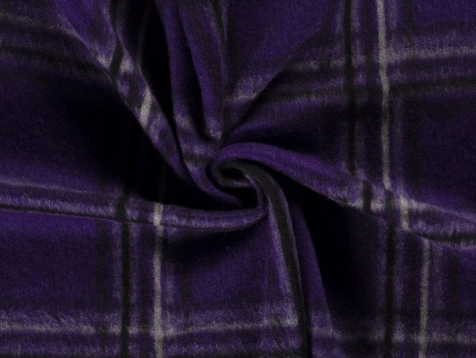 Wool Blend Knit Coating Fabric Purple