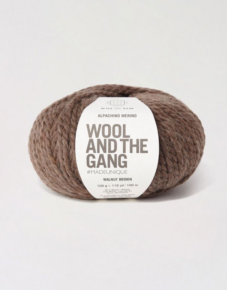 Wool and the Gang Alpachino Merino Chunky Yarn Walnut Brown