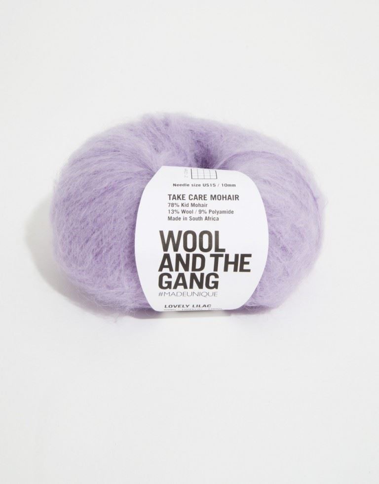 Wool and the Gang Take Care Mohair Aran Yarn Lovely Lilac